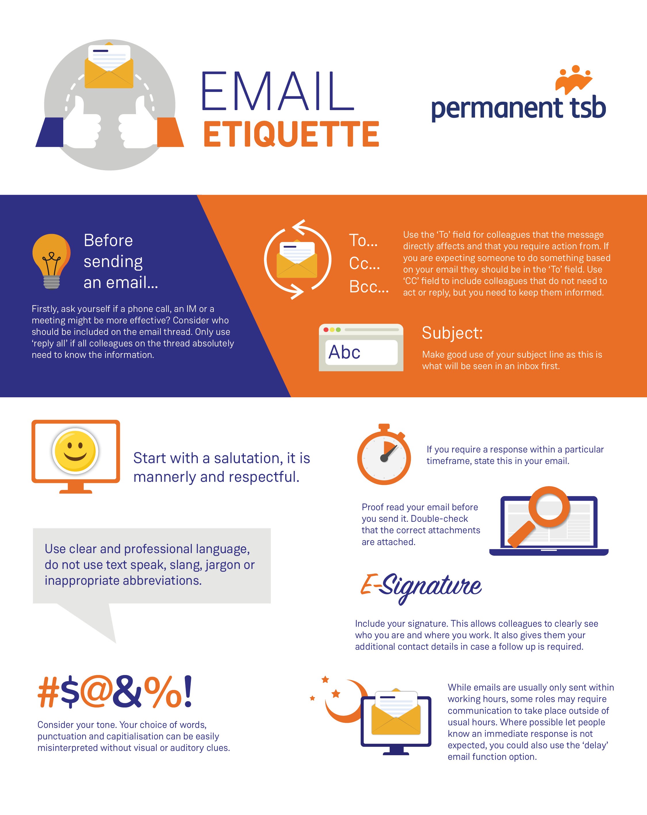 Infographic of email etiquette 